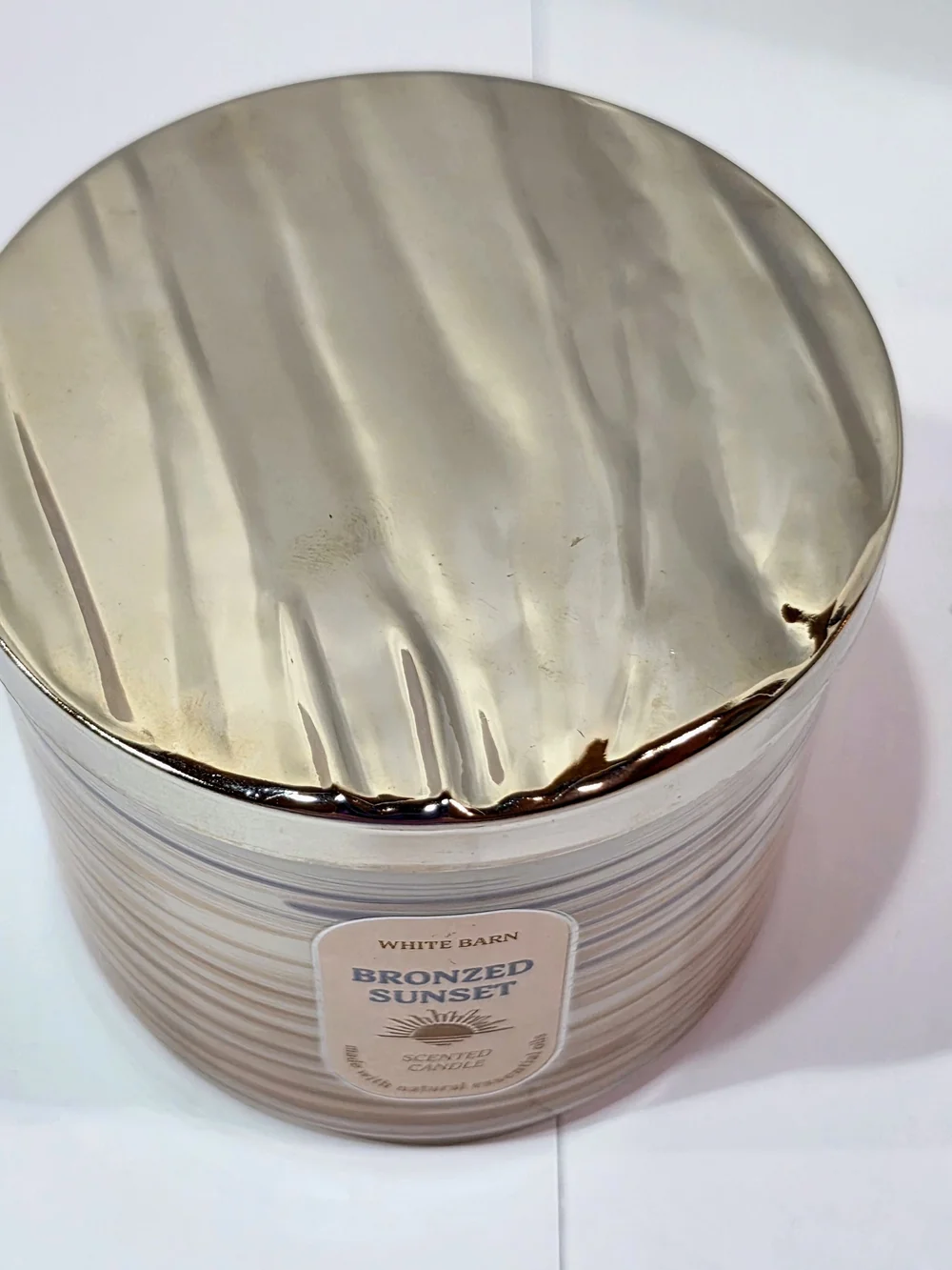 Bath & Body Works BRONZED SUNSET Large 3-Wick Candle 14.5 oz - Picture 3 of 6